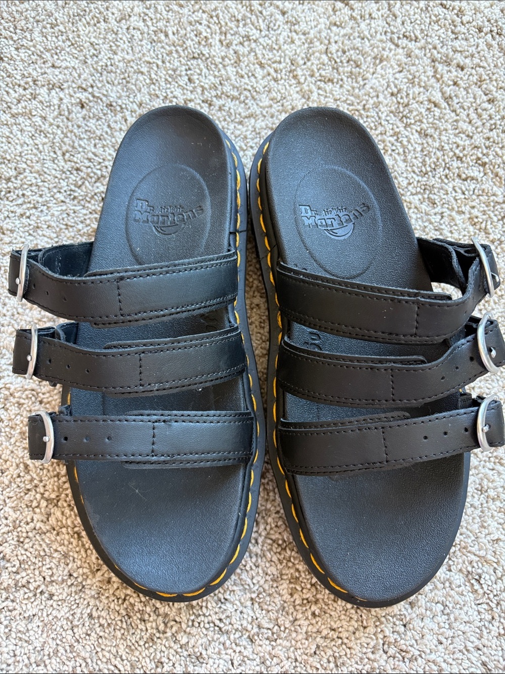 Doc Martens - BLAIRE LEATHER SLIDE SANDALS - Picture 2 of 6